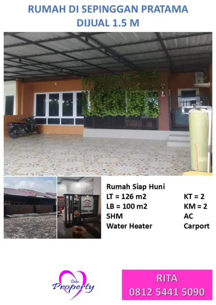 DIJUAL RUMAH DI SEPINGGAN PRATAMA