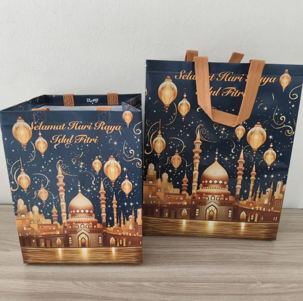 Tas Spunbond Laminasi Idul Fitri 23x30x23 | Tas Parcel Idul Fitri