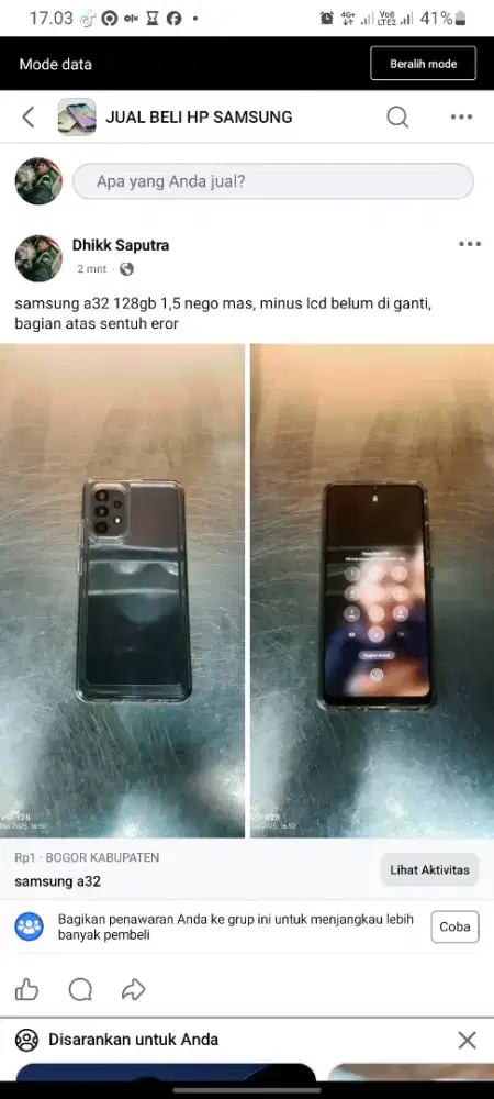 samsung a32 4g jual aja