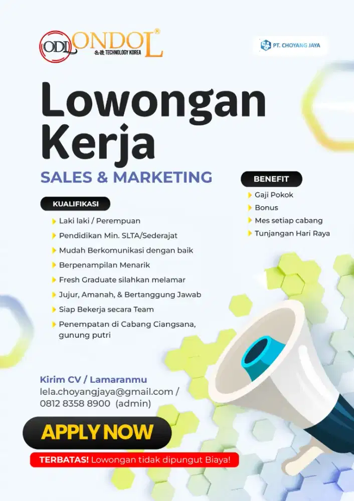 Lowongan Kerja Domisili Gunung Putri