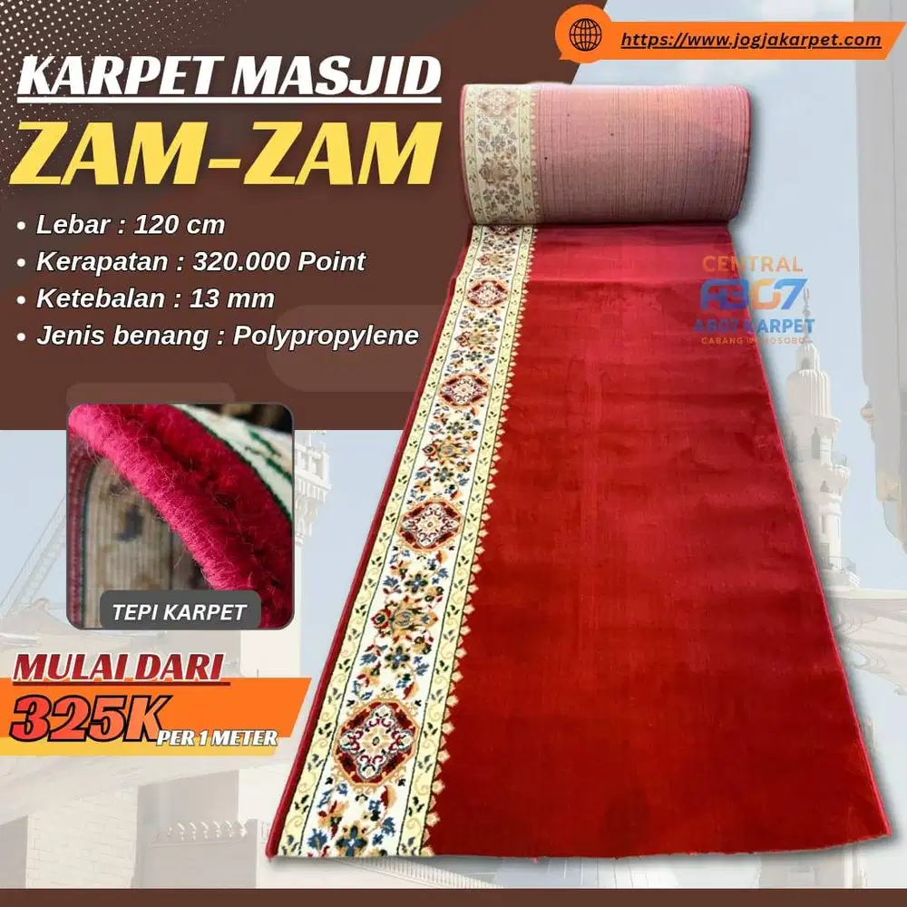 Karpet Masjid Motif Terbaru /Zam-Zam/ Free jasa pasang di 30 meter