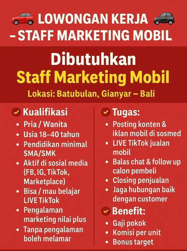 Marketing untuk mobil bekas