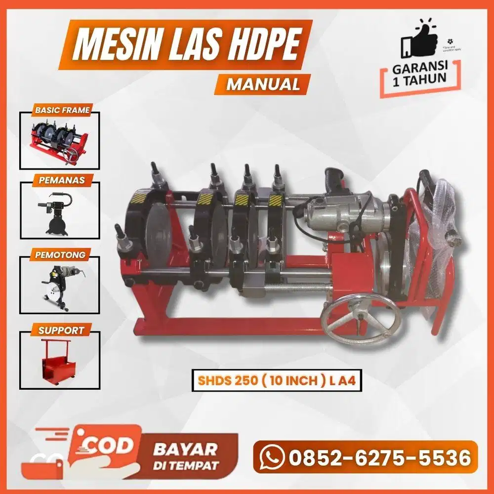 Mesin Las Pipa Hpde SHDS 250 L A4 - Mesin Joint Pipa 1.5 - 6 Inch