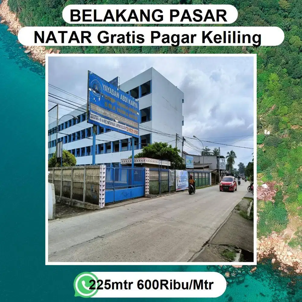 TANAH DEKAT PASAR NATAR DAN BANDARA LOKASI STRATEGIS DAN ASRI