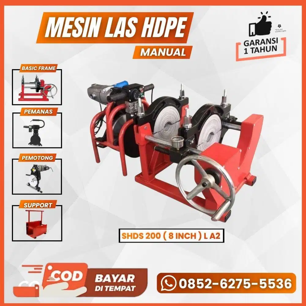 Mesin Las Pipa Hpde SHDS 200 L A4 - Mesin Joint Pipa 2 - 8 Inch
