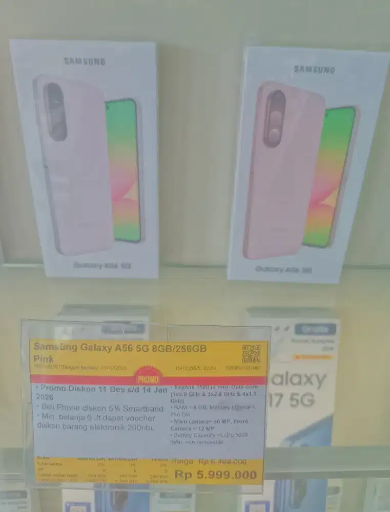 Samsung galaxy A56 5G 8/256GB Pakai Homecredit bunga 0%
