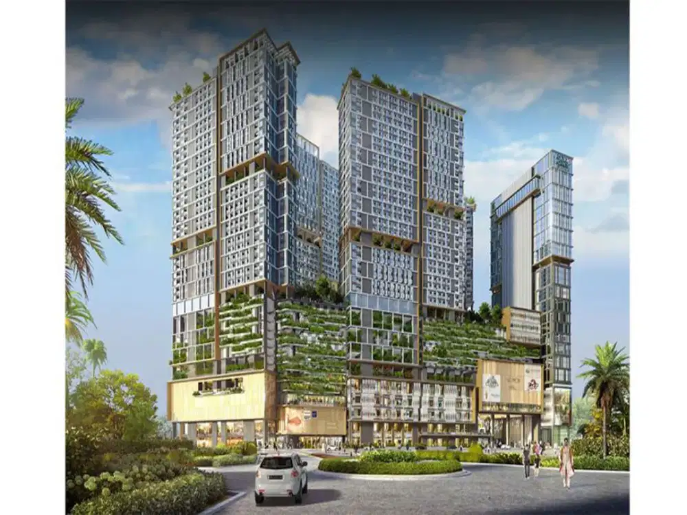 Apt Baru Furnished 2 Bedroom View Pemandangan Taman dan Kolam Renang