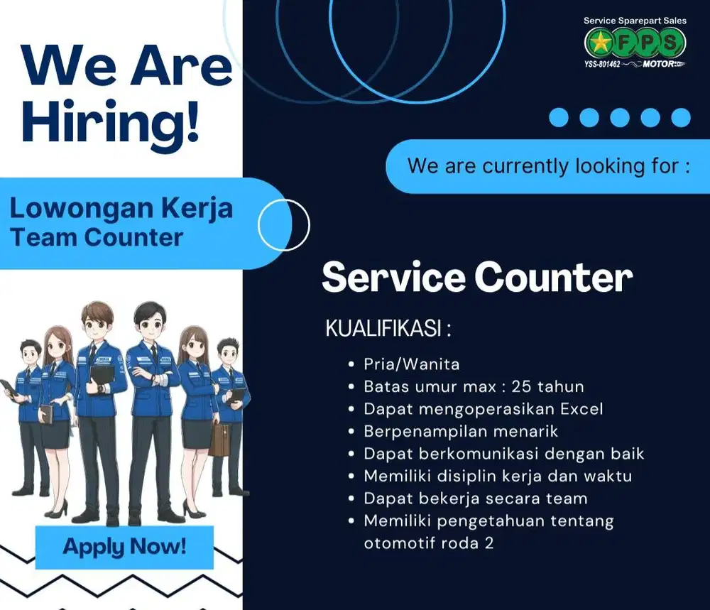 Lowongan Kerja Service Counter