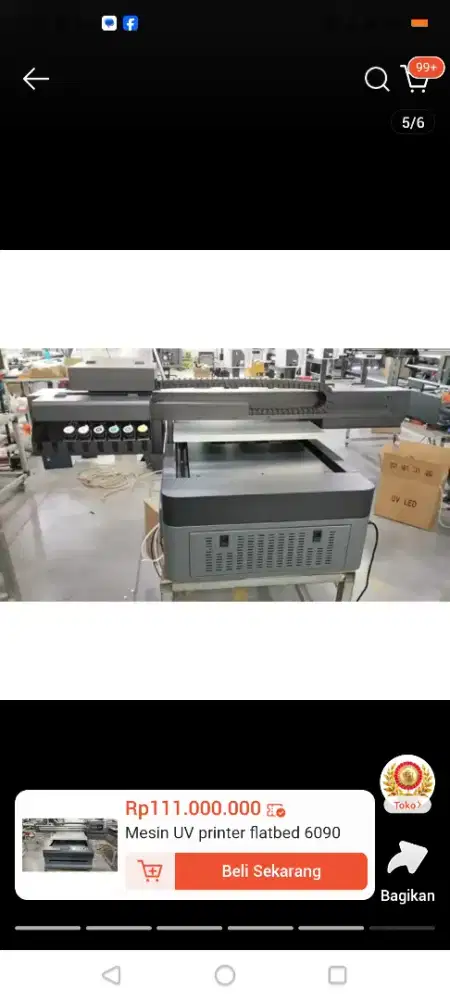 Mesin Uv  6090 baru cmykwv i3200 sangat cepat print dan presisi tinggi