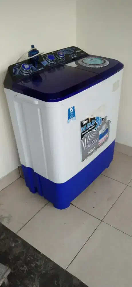 Mesin cuci 2 tabung AQUA QW-850XT (bekas) beli sekak baru kondisi baik