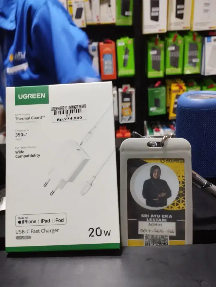 CHARGER UGREEN SET LIGHTNING PD 20W ATLANTIS DAHSYAT