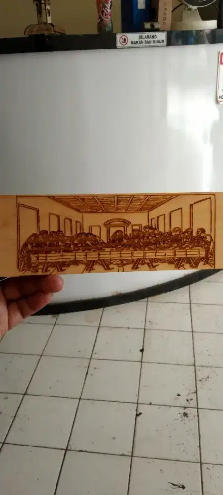 Laser cutting bahan kayu