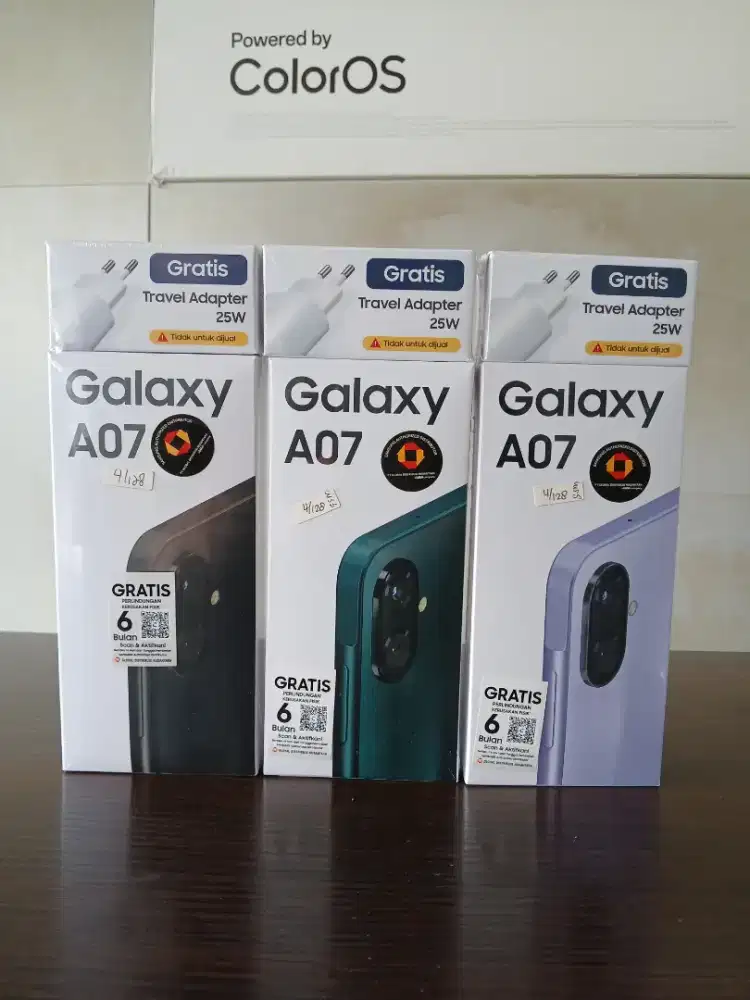 Samsung A07 4+4/128GB, HellioG99, 50MP Baru fresh segel Garansi resmi