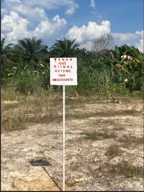 Dijual tanah jl. pipa air bersih duri