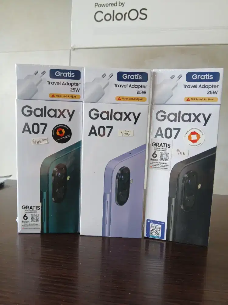 Samsung A07 8+8/256GB, HellioG99, 50MP, Baru fresh segel Garansi resmi