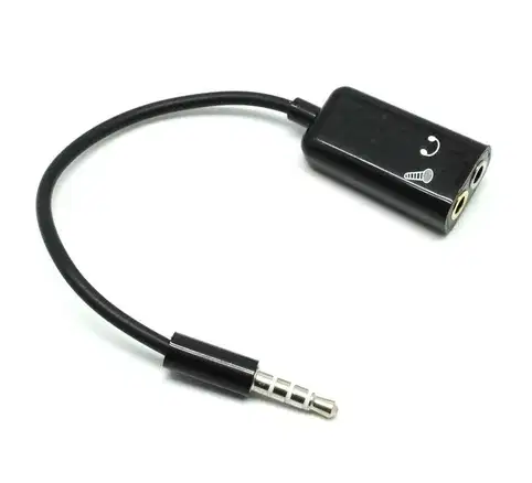 Microphone Headphone Audio Splitter 3.5mm ke 2x3.5mm 16 cm