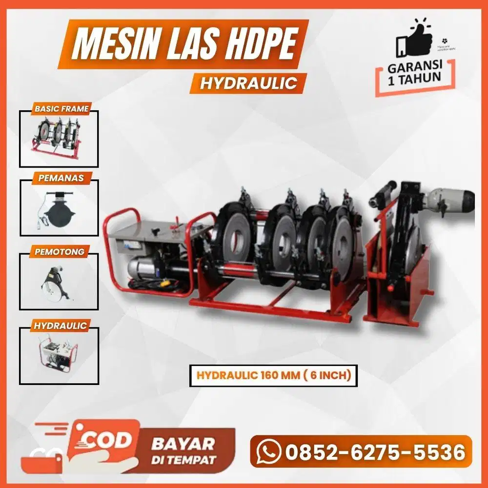 Mesin Las Pipa Hpde SHD 160 Hydraulic - Mesin Joint Pipa 1.5 - 6 Inch