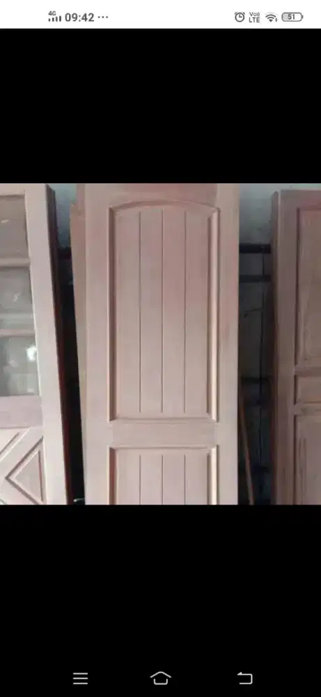Kusen pintu dan pintu nya ready dari kayu bekas Meranti oven