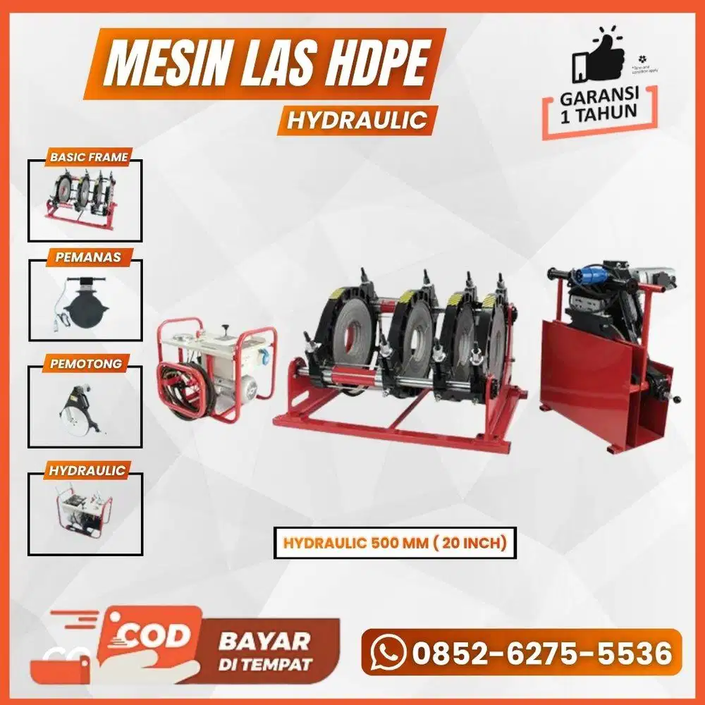 Mesin Las Pipa Hpde SHD 500 Hydraulic - Mesin Joint Pipa 6 - 20 Inch