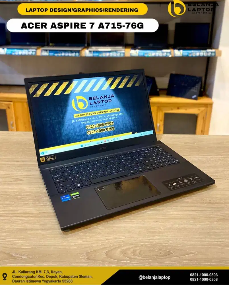 ACER ASPIRE 7 A715-76G - 54XS/intel i5 gen 12/16GB/ 512GB/144hz/1650!!