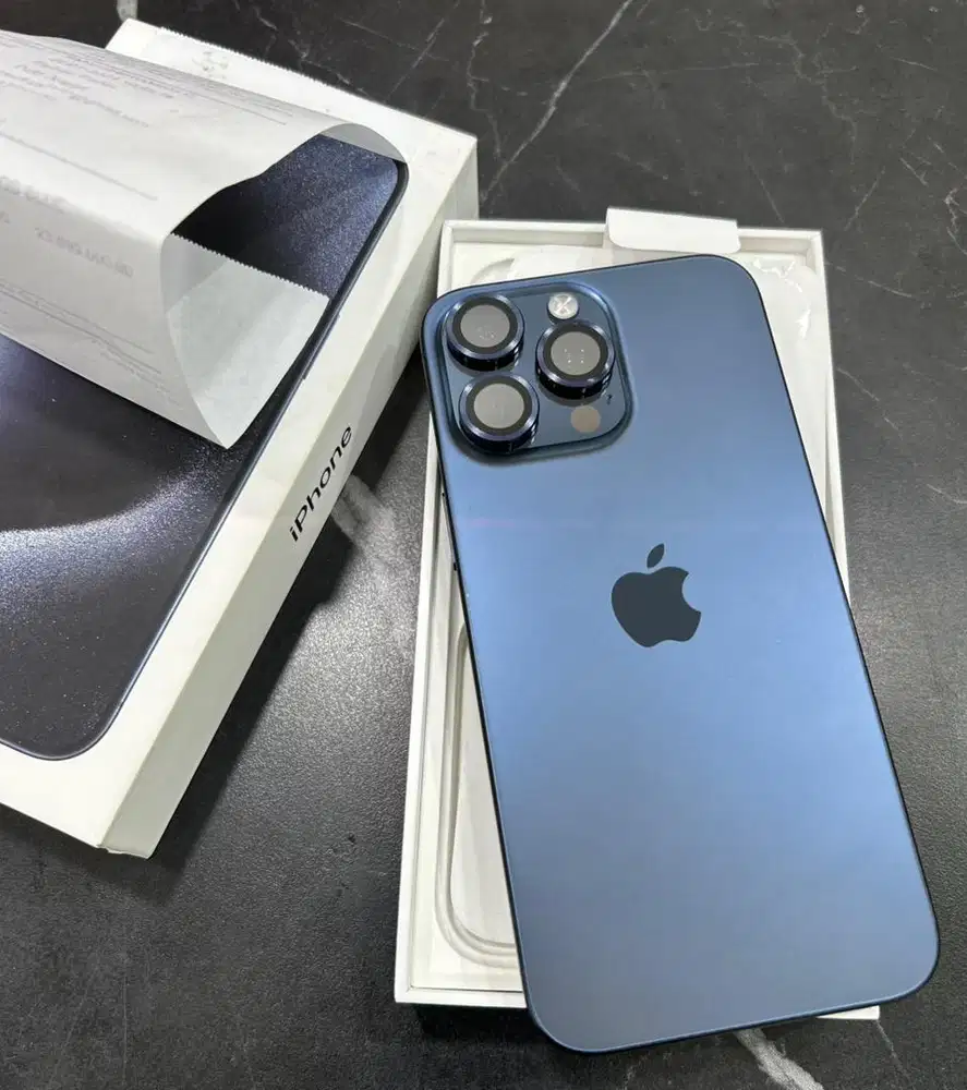 Iphone 15 Pro Max 256gb Ibox blue titanium normal fullset