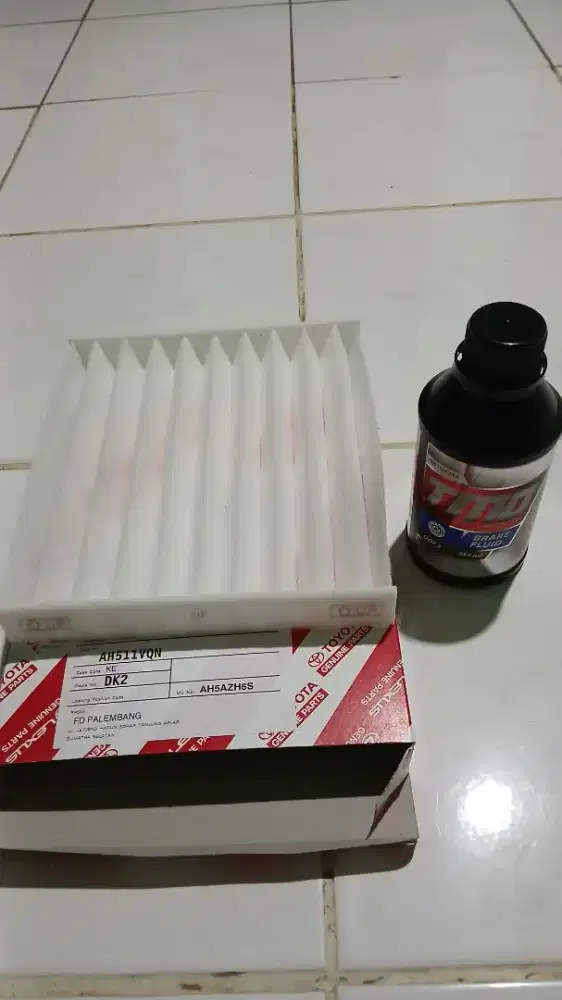 filter ac toyota dan minyak rem