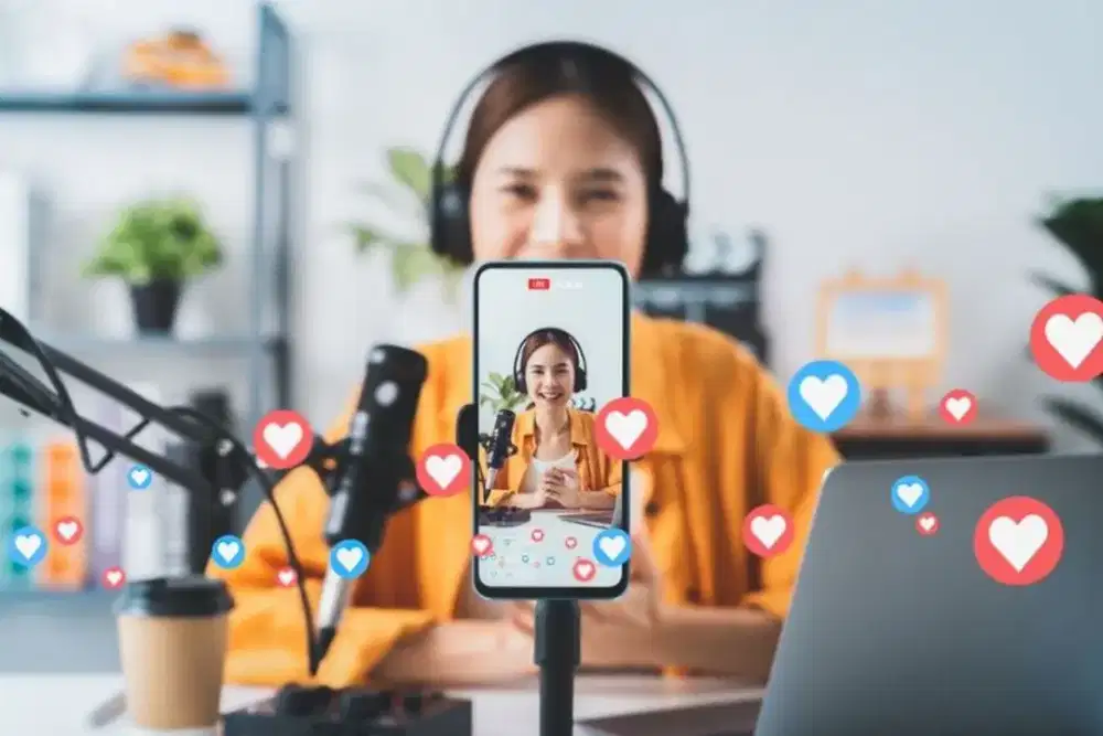 Di butuhkan konten creator&host live hanya untuk wanita