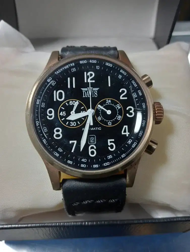 Jual jam tangan second hand ...merk DAVIS AVAMATIC chronograph