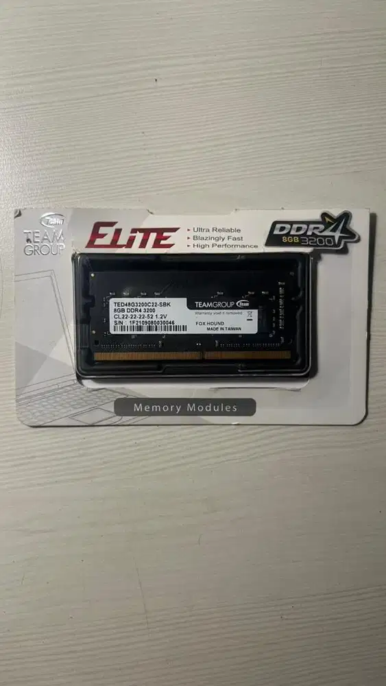 RAM TEAM GROUP ELITE Sodimm DDR4 8GB 3200