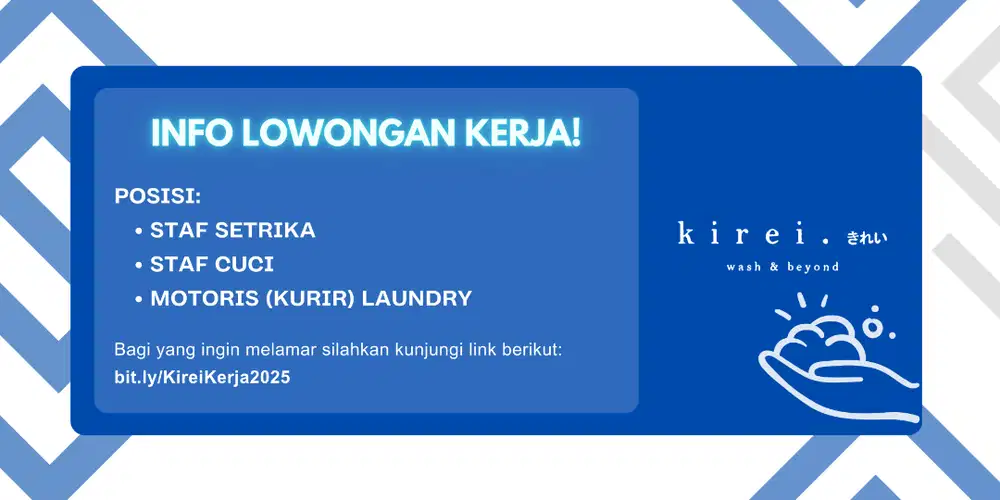 Loker Staf Laundry (Staf Cuci, Setrika, Kurir)