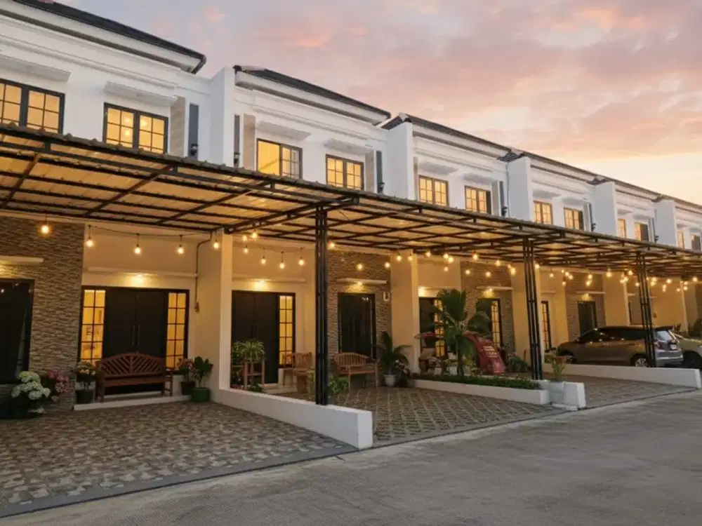 Cluster 2 lantai siap huni lokasi pinggir jalan raya di jatiwarna