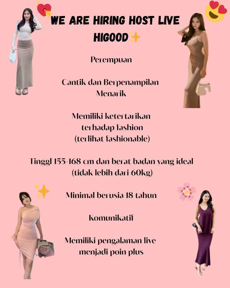 HOST LIVE FULL TIME/PARTIME