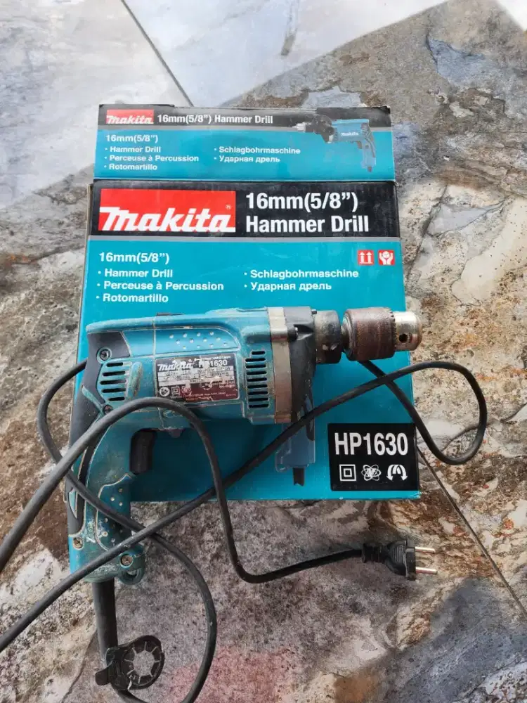 Mesin Bor tembok Hammer Drill Makita HP 1630 , 16mm