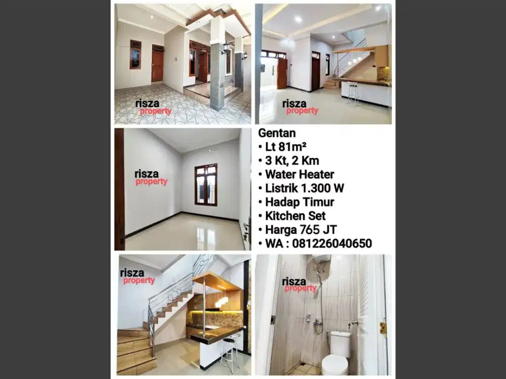 Jual Rumah Siap Pakai Area Gentan, Dekat Laweyan, Purwosar