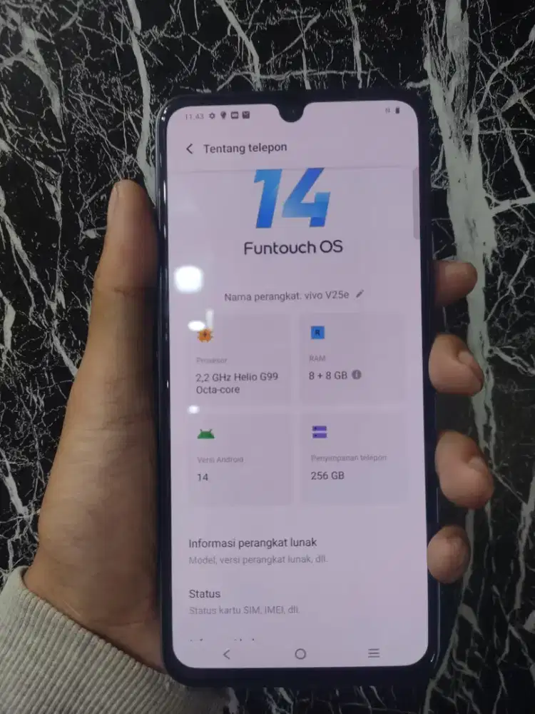 Vivo v25e fullset box ori