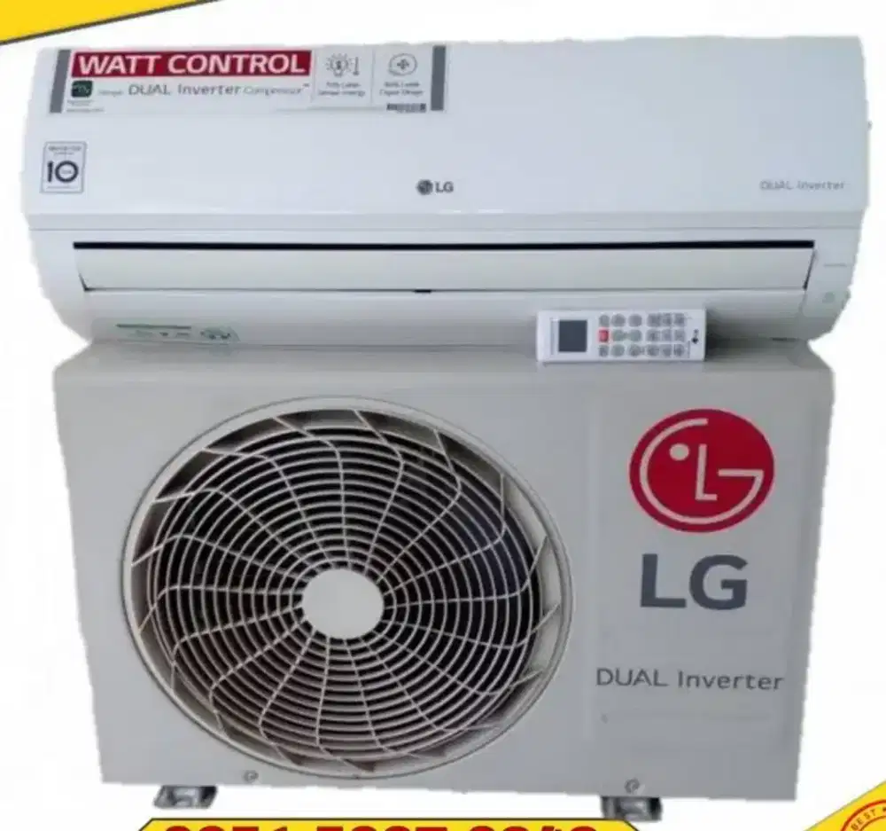 Ac LG Dual Inventer 1/2 pk + pasang + material dan bergaransi
