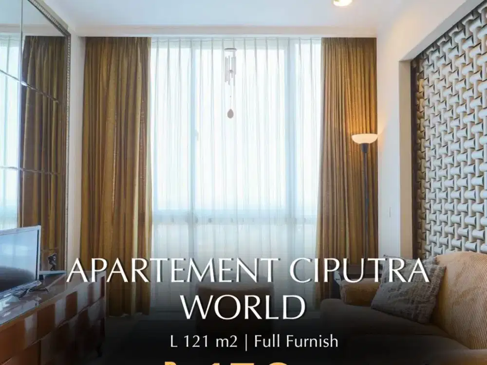 Apartemen 3BR Full Furnish Siap Pakai Via Vue Ciputra World Surabaya Barat Mayjend Sungkono