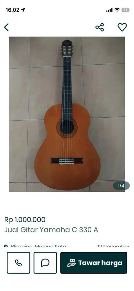 Dijual Gitar Yamaha C330A