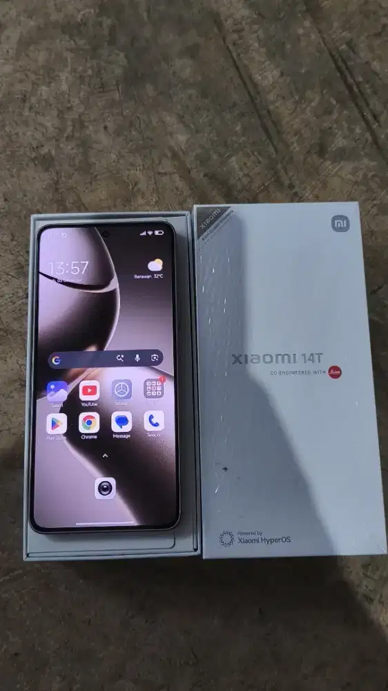 XIAOMI 14T RAM 12+12/512 Fullset Full Ori. Garansi panjang