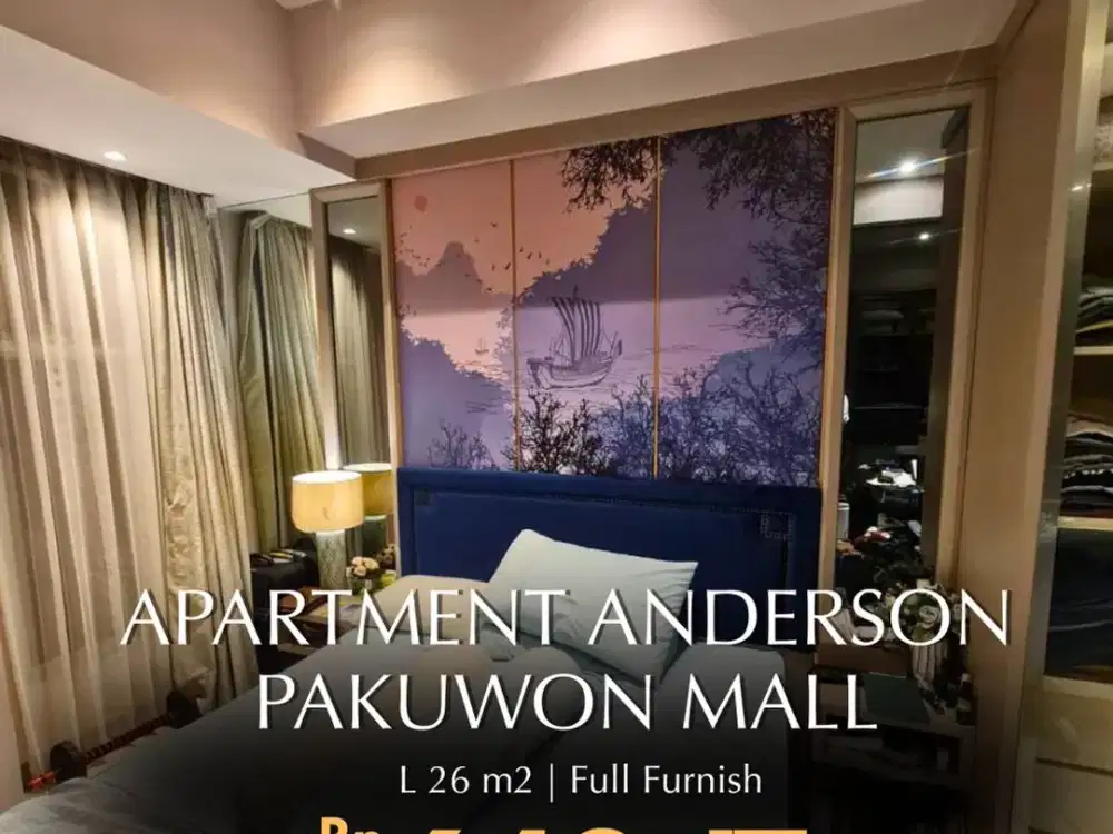 Apartmen Anderson Pakuwon Mall ﻿View Pool Type Studio Tower Anderson Lantai 35 ﻿Full Furnish Surabaya