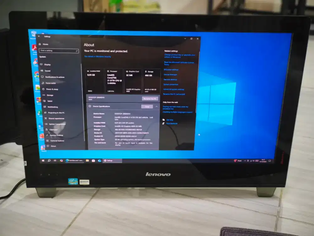 Lenovo AIO i7 23 in