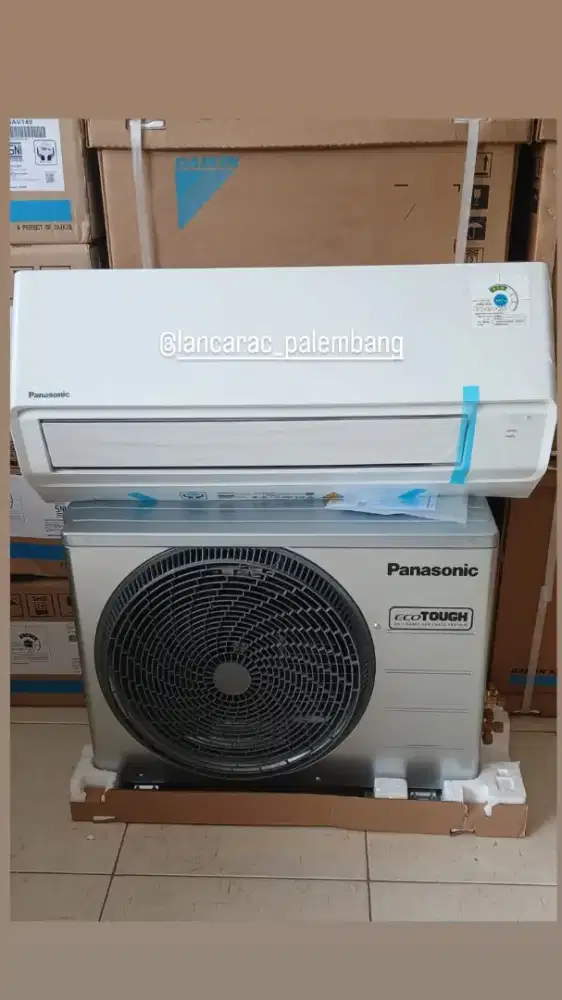 Ac panasonic 1/2 pk + pasang + material ( 3 ) dan bergaransi