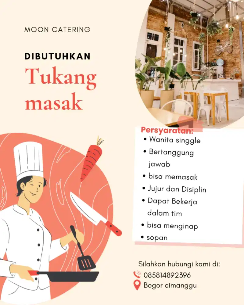Di cari tukang masak