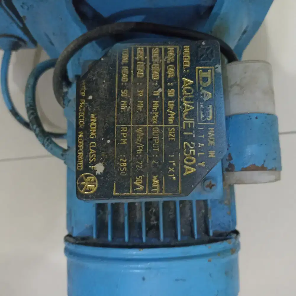 pompa air dan aquajet 250A made in itali