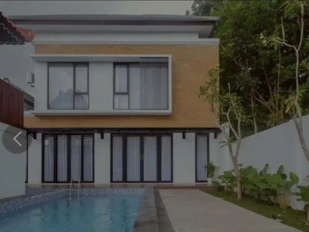 Dijual villa full furnished di bangunjiwo ada kolam renang dan gazebo dekat kampus UMY dan wisata kasongan