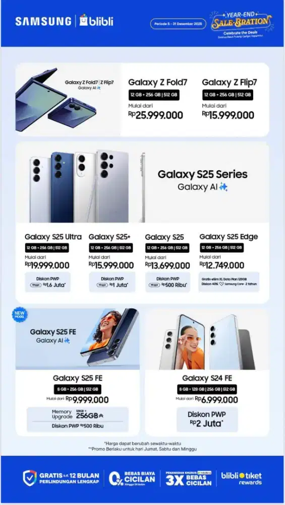 Cash, Kredit dan paylater Samsung