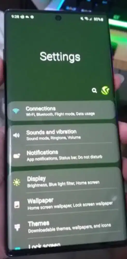 Murah hp samsung Note 10 8/256 layar agak hijau