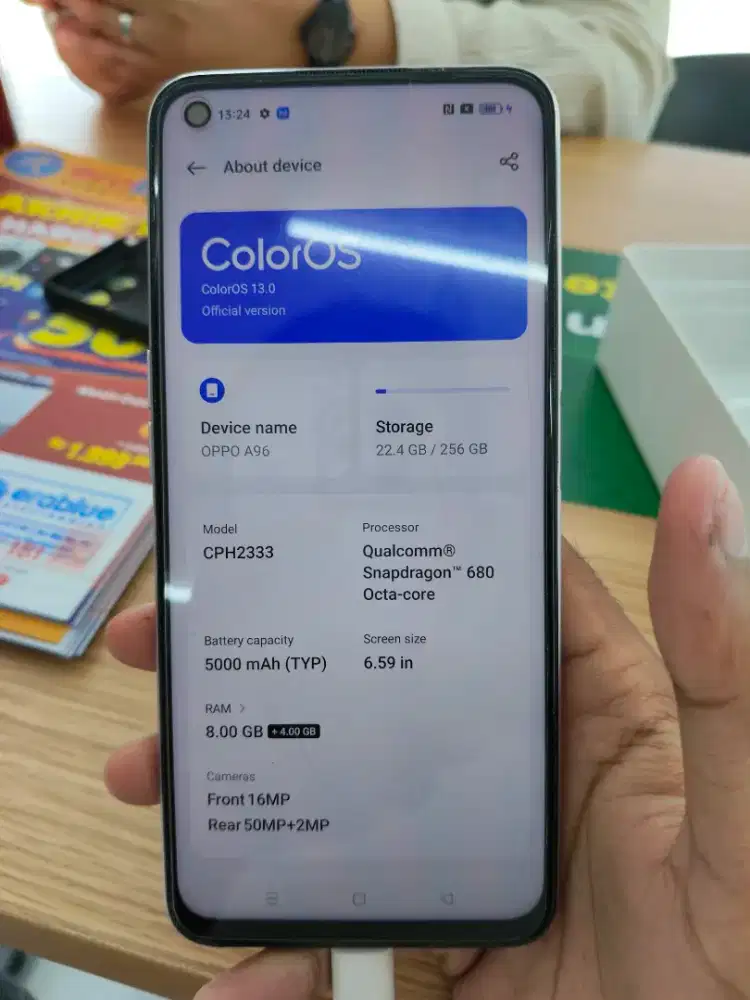 Oppo a96 ram 8/256