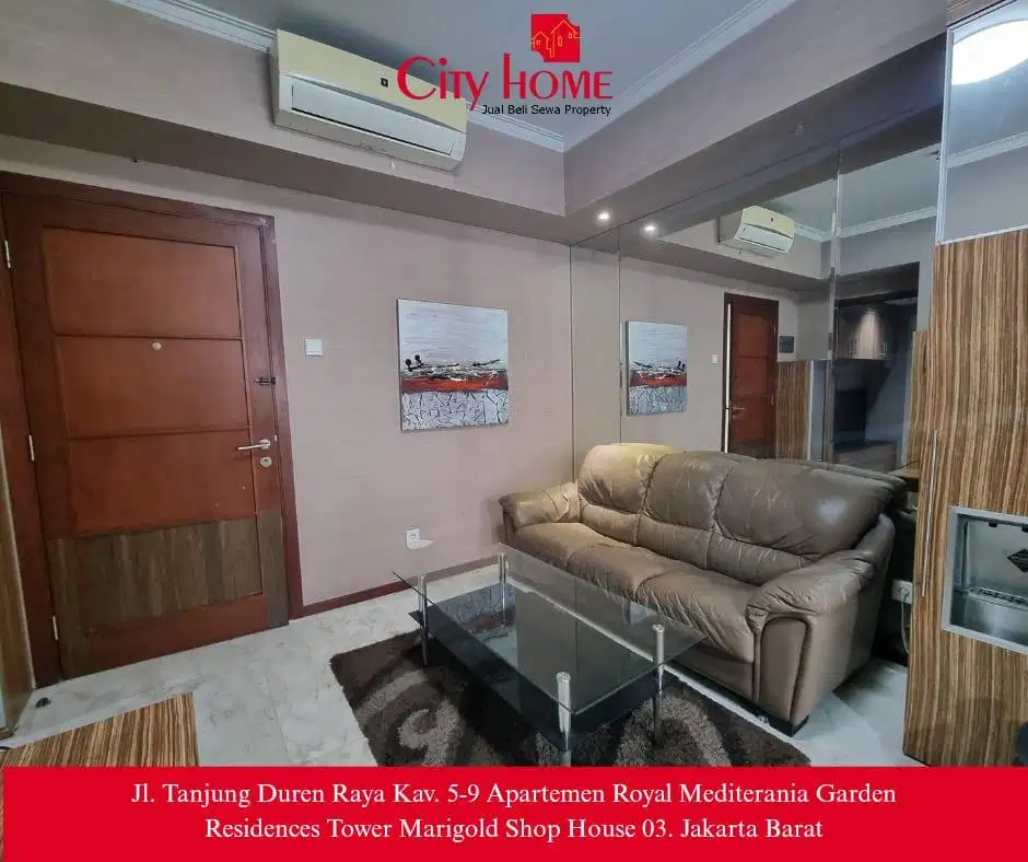 Sewa murah apartemen lantai rendah 2 kamar full furnished, siaip huni