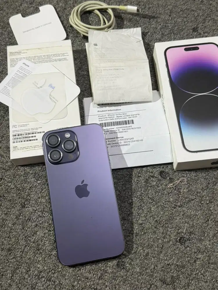 Resmi unit pengganti iphone 14 pro max 256gb